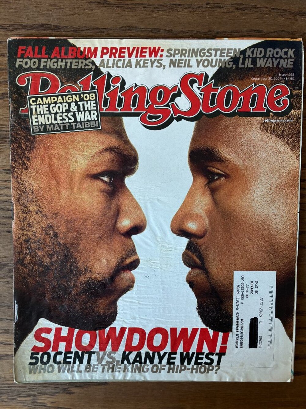 Rolling Stones Magazine Issue# 1035; 50 Cent vs. Kanye West; Sept. 20, 2007